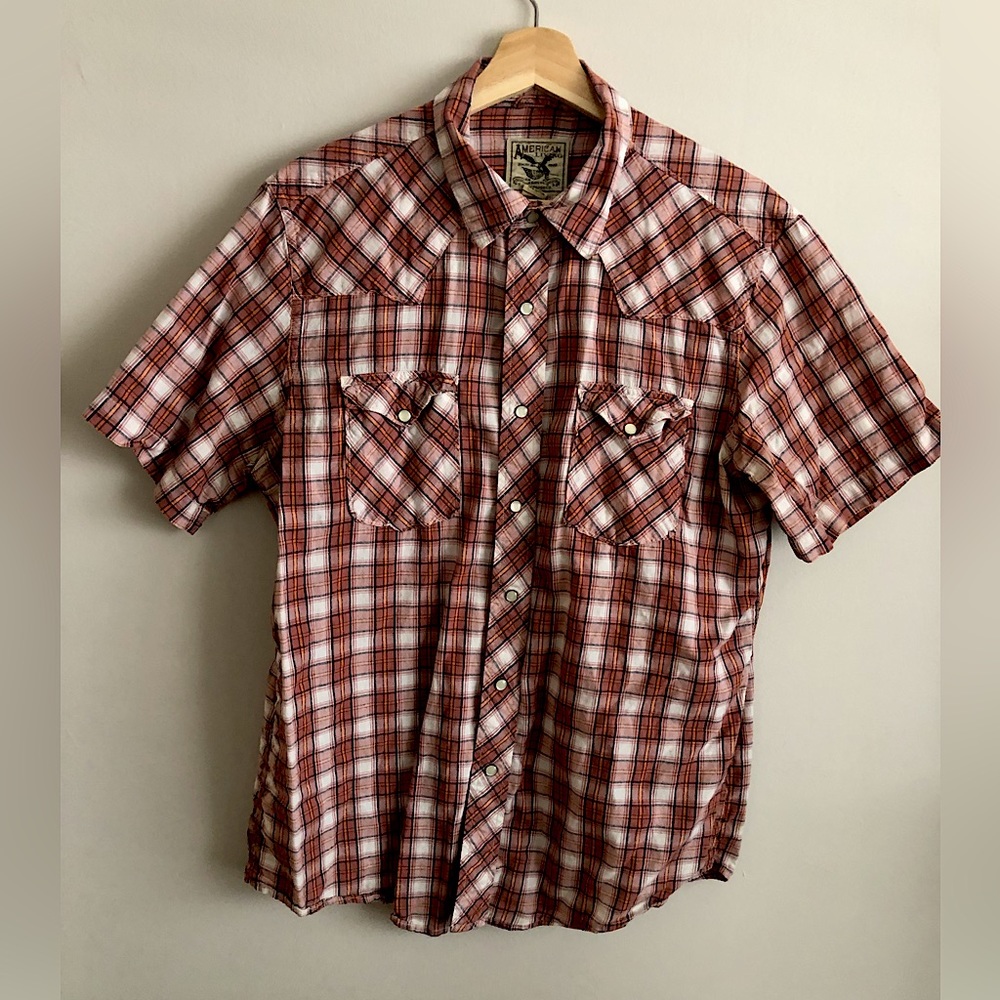 American Living soft cotton shirt sleeve button down shirt